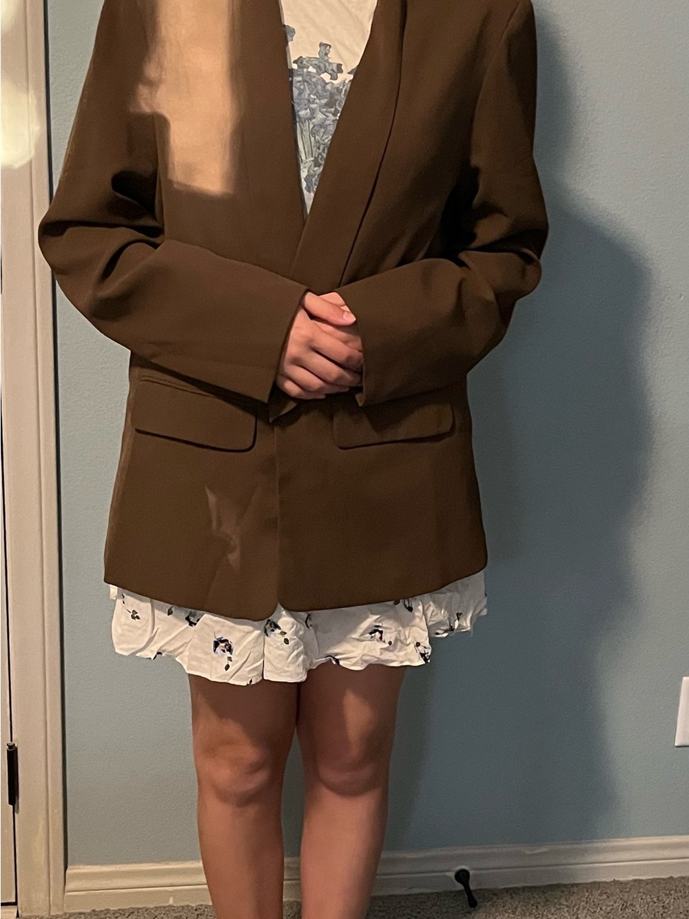 Classic Brown Women's Blazer Jacket - Timeless Tailored Style